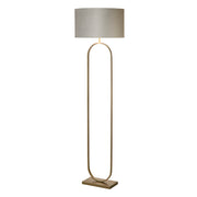 Modish Floor Lamp Bronze Metal with Grey Shade