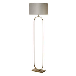 Searchlight Electric Modish Floor Lamp Bronze Metal with Grey Shade 95102GY
