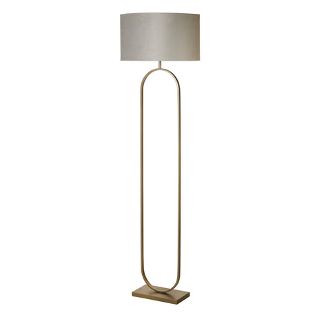 Searchlight Electric Modish Floor Lamp Bronze Metal with Grey Shade 95102GY