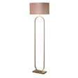 Modish Floor Lamp Bronze Metal with Pink Shade