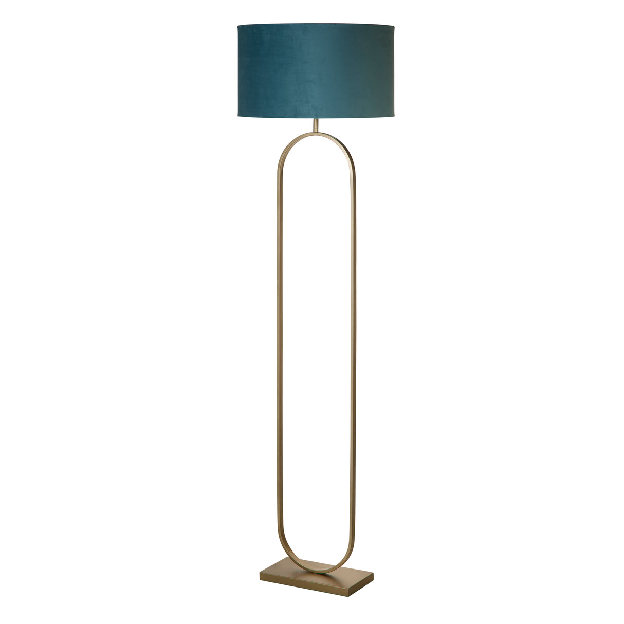 Searchlight Electric Modish Floor Lamp Bronze Metal with Teal Shade 95102TE