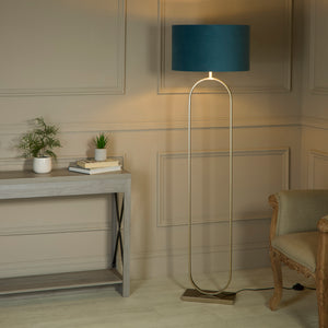 Searchlight Electric Modish Floor Lamp Bronze Metal with Teal Shade 95102TE