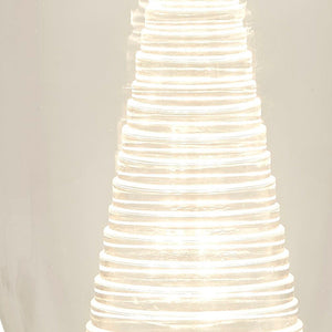 Searchlight Electric Cyclone Table Lamp - Chrome Metal & Clear Glass 97293-1CL