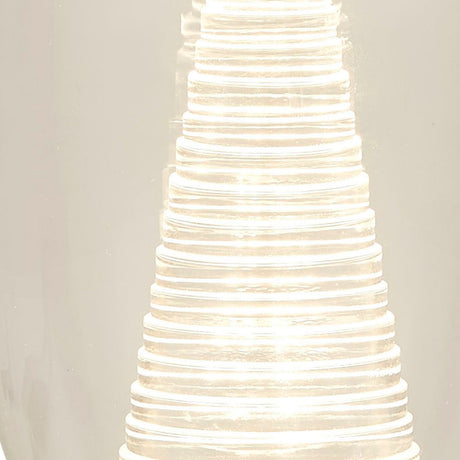Searchlight Electric Cyclone Table Lamp - Chrome Metal & Clear Glass 97293-1CL