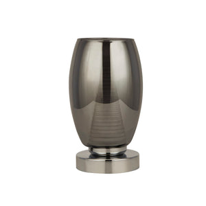 Searchlight Electric Cyclone Table Lamp - Chrome Metal & Smoked Glass 97293-1SM