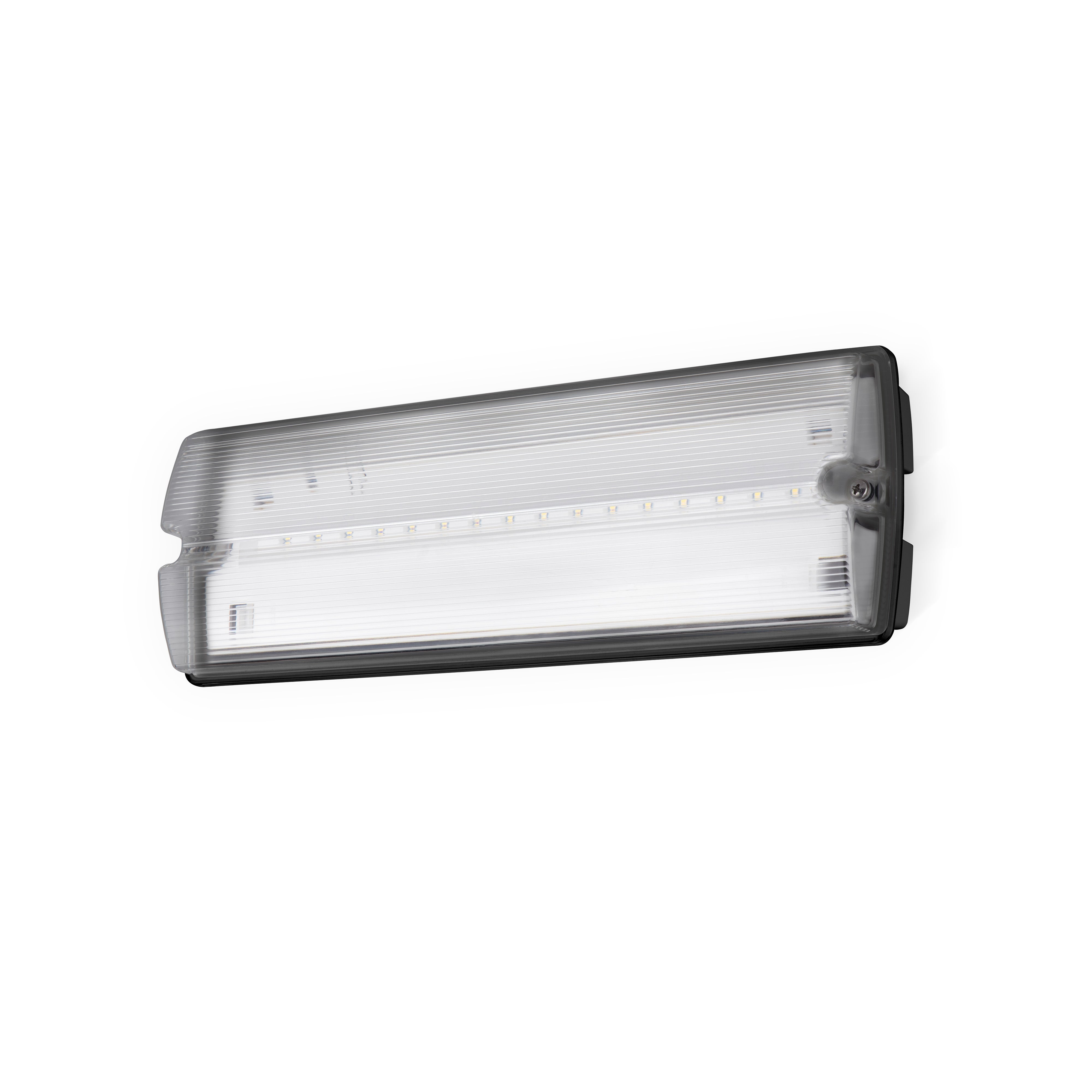 JCC JCEM110017BLK EscapeLUX™ Emergency Bulkhead 1W 150lm 6000k IP66 Black  Self test with legends