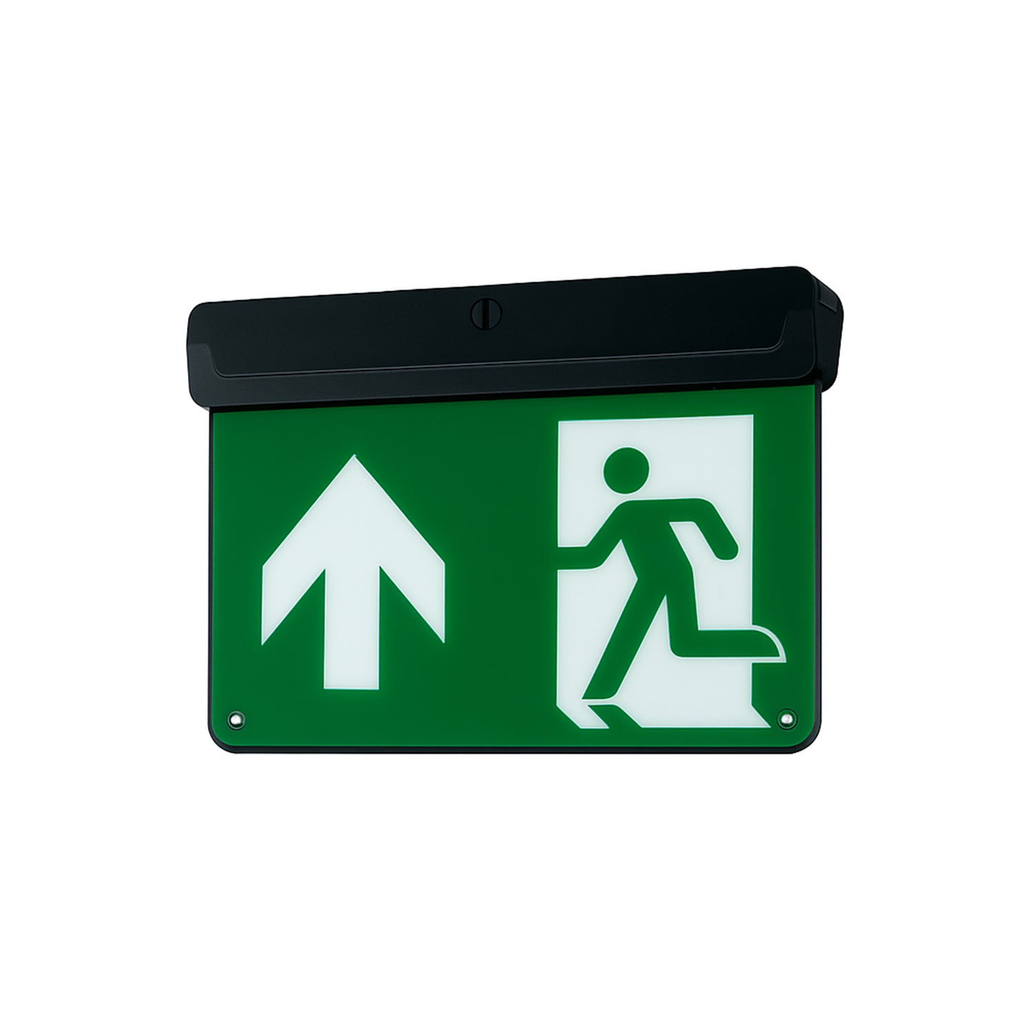 JCC JCEM110020BLK EscapeLUX™ Emergency Exit blade 2 in 1 Wall & Ceiling 0.7W 6000k IP20 Black  Self Test with legends