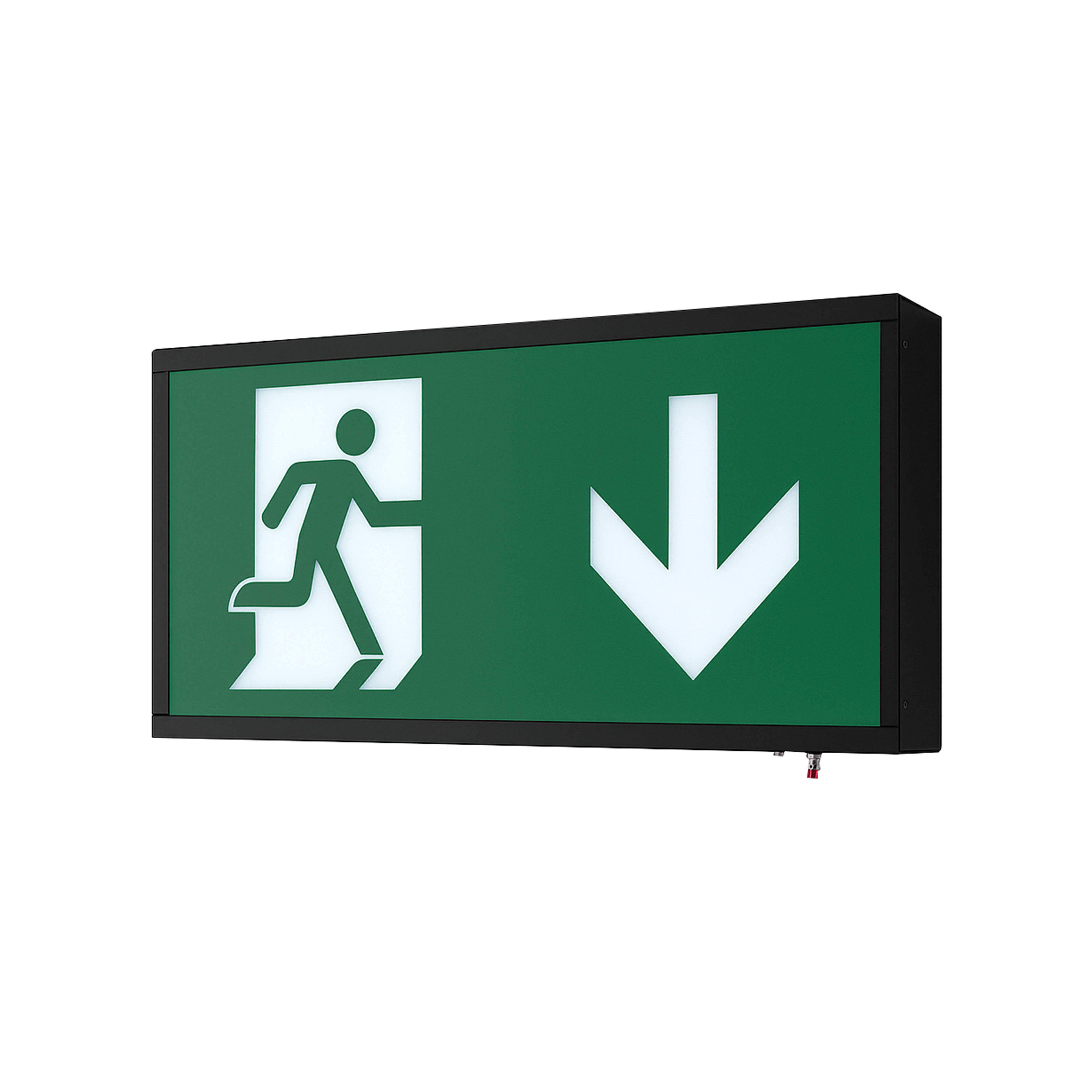 JCC JCEM110018BLK EscapeLUX™ Emergency Metal exit box 1W 6000k IP20 Black  Self Test with legends