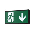 JCC JCEM110018BLK EscapeLUX™ Emergency Metal exit box 1W 6000k IP20 Black  Self Test with legends