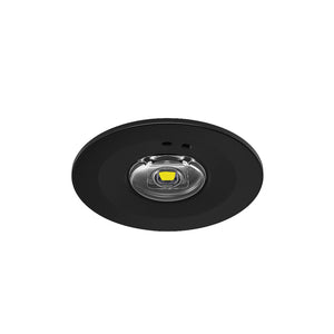 JCC JCEM110027BLKST EscapeLUX Emergency Downlight 1W 140Lm IP20 BLK Open Area/Corridor ST