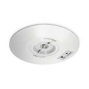 JCC JCEM110023WHDALI EscapeLUX™ Emergency round surface spot downlight 2W 200lm 6000k IP65 White  DALI