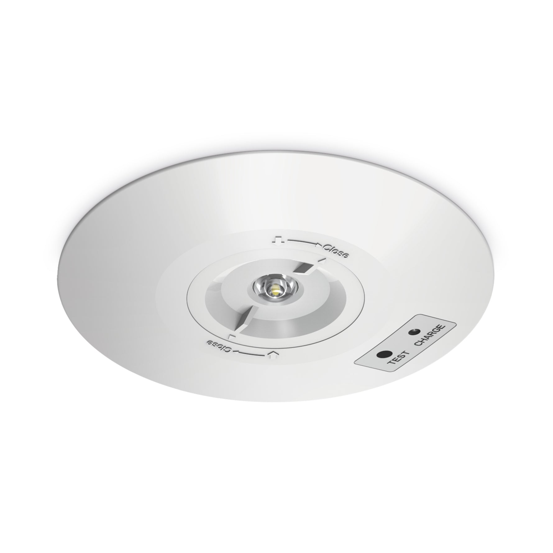 JCC JCEM110023WH EscapeLUX™ Emergency round surface spot downlight 2W 280lm 6000k IP65 White  Self Test