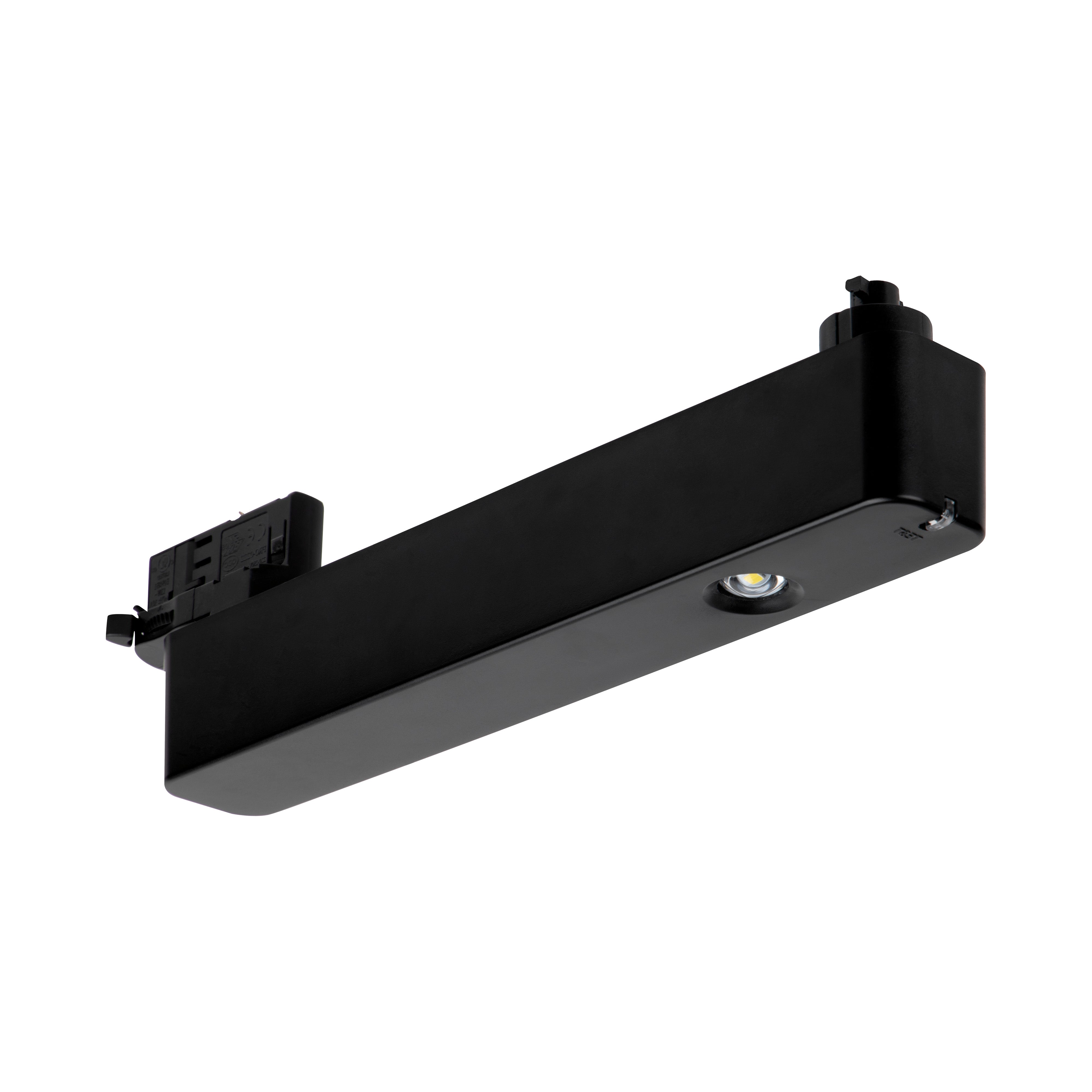 JCC JCEM110028BLK EscapeLUX™ Emergency Track downlight 1.6W 250Lm 6000k IP20 Black  Self Test