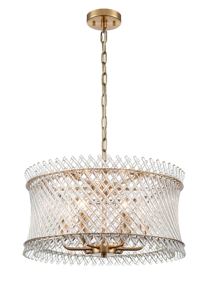 Franklite Ethereal 6lt Pendant in Aged Brass Ethereal part no - FL2511-6
