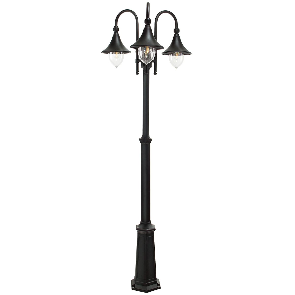 Norlys Firenze 3 Light Lamp Post F7-BLACK