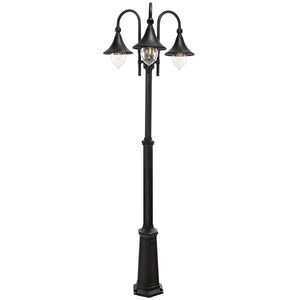 Norlys Firenze 3 Light Lamp Post F7-BLACK