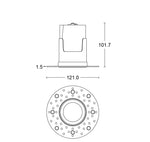 JCC Lighting JC010036BLK Fireguard Next Generation Plaster-in Unlamped Downlight IP65 Black