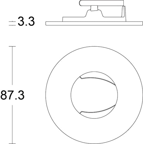 JCC Lighting JC010013/BL Fireguard Next Generation  Mains Twist and Lock Bezel Only IP20 Black