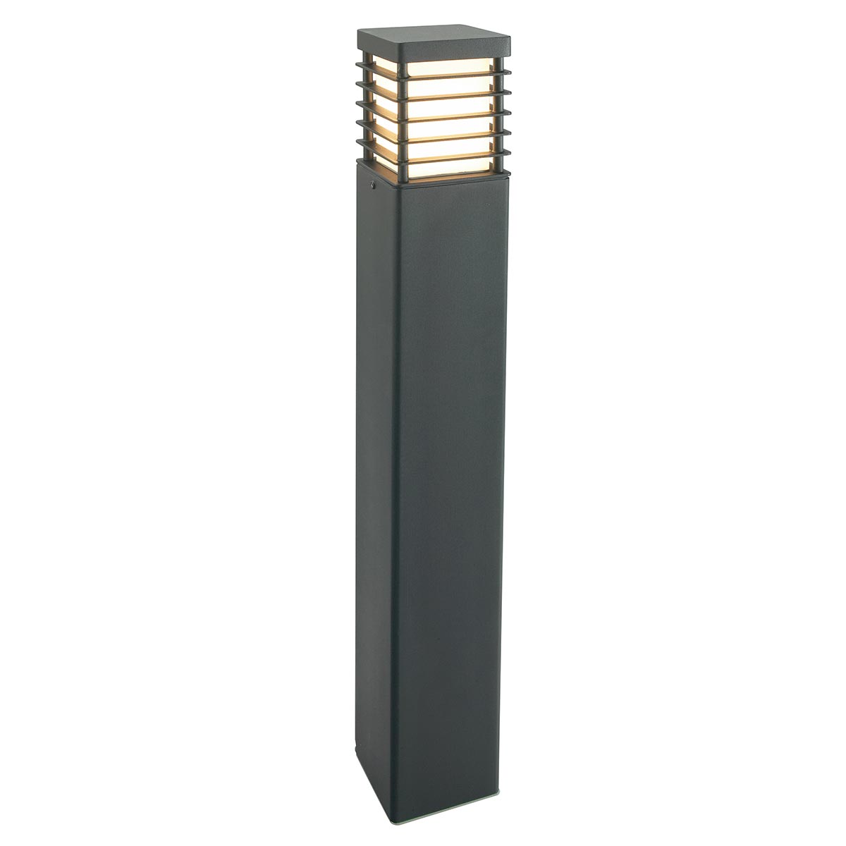 Norlys Halmstad 1 Light Large Bollard - Black H-STAD-L-E27-BLK