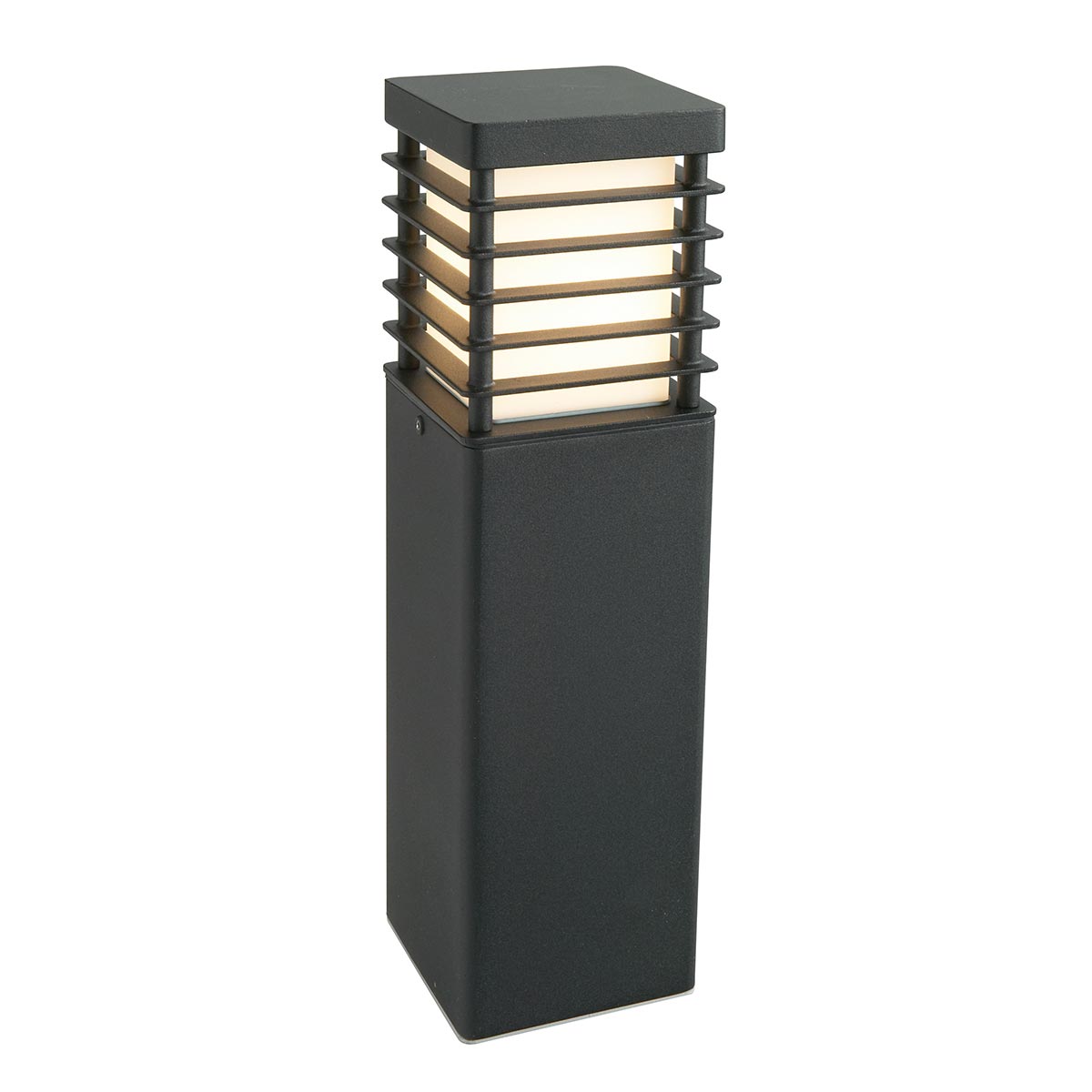 Norlys Halmstad 1 Light Medium Bollard - Black H-STAD-M-E27-BLK