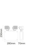 JCC Lighting JC50328 Emergency Twin Spot self-test Non-maintained IP65