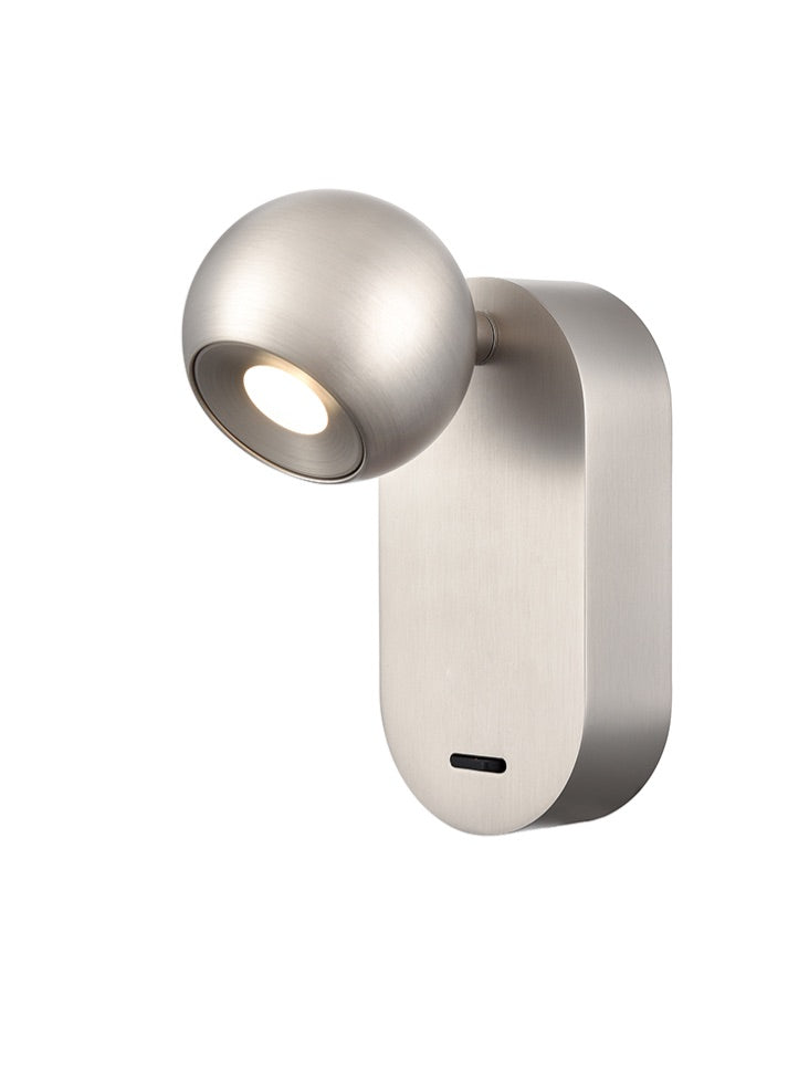 Franklite Iris 1lt Satin Nickel LED Wall Light Iris part no - WB552