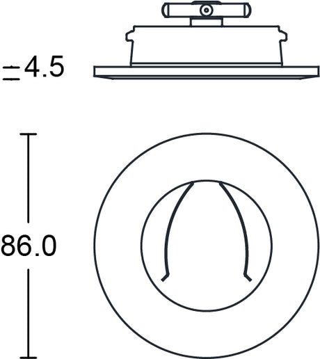 JCC Lighting JC010028/WH Fireguard Next Generation  Anti-Glare Bezel IP65 White