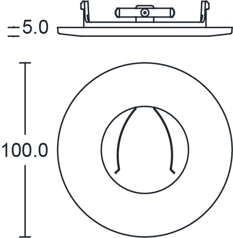 JCC Lighting JC010034/BLK Fireguard Next Generation  XL Bezel IP65 Black