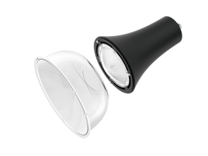 JCC JC040502BLKWPR Retail Pendant  20/40/60W 3CCT 3/4/57K IP44 Black  Prismatic Reflector