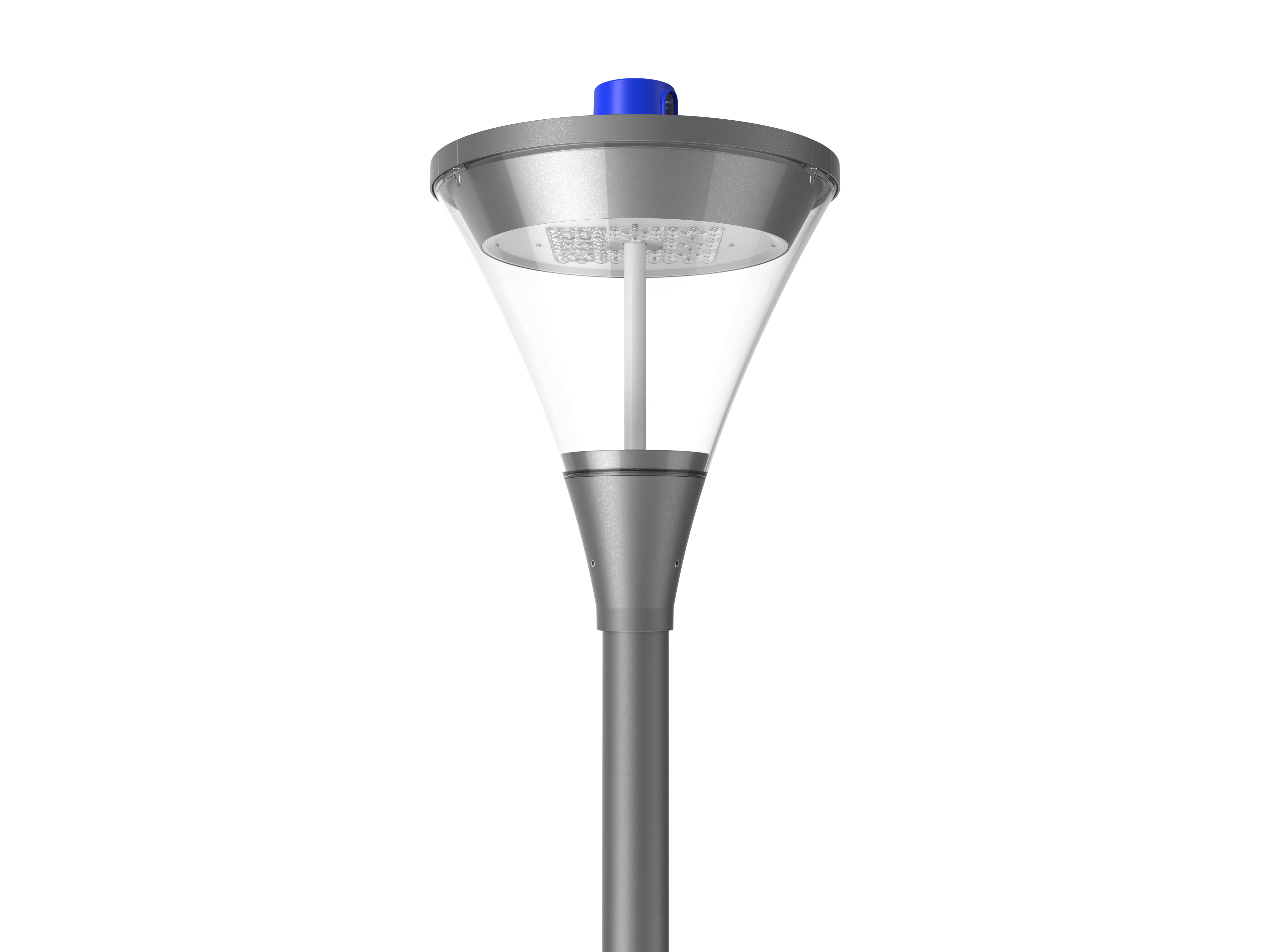 JCC JC060102 LED Post-top Light 20/40/60W 3K/4K/57K IP66 Grey Prismatic product image - Endon Lighting from First Light Direct with great prices and fast UK delivery
