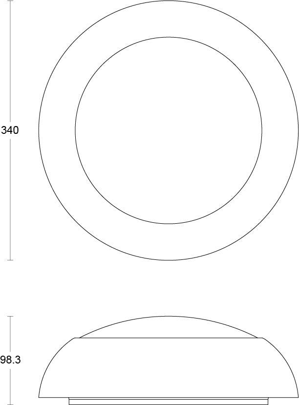 JCC Lighting JC070103 RadiaLED Rapid IP65 4000K 24W DALI/1-10V With WH Rim