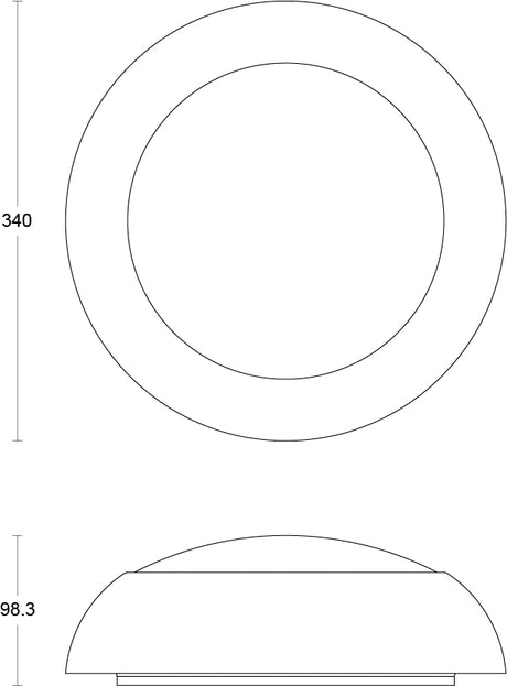 JCC Lighting JC070103 RadiaLED Rapid IP65 4000K 24W DALI/1-10V With WH Rim
