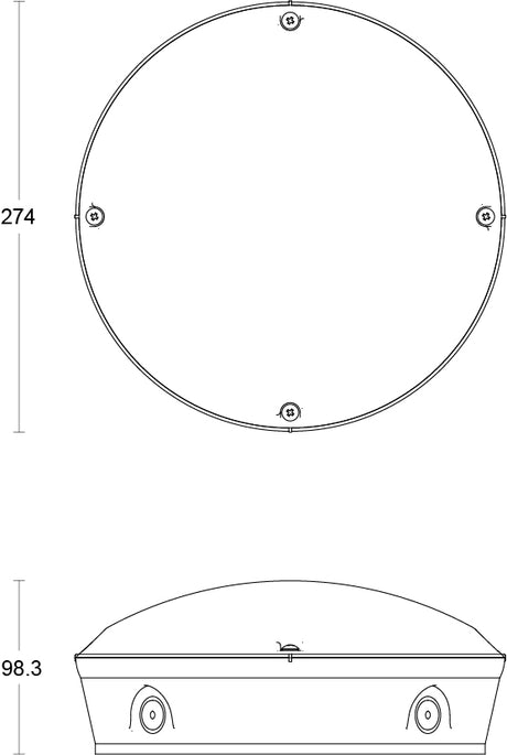 JCC Lighting JC070156 RadiaLED Rapid Large IP65 Body Only (W/O LED Module)