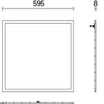 JCC Lighting JC080053 Skytile IP65 LED Panel 33W 4000K 3300lm White