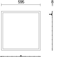 JCC Lighting JC080053EM Skytile LED Panel 33W IP65 4000K 3300lm Emergency  White
