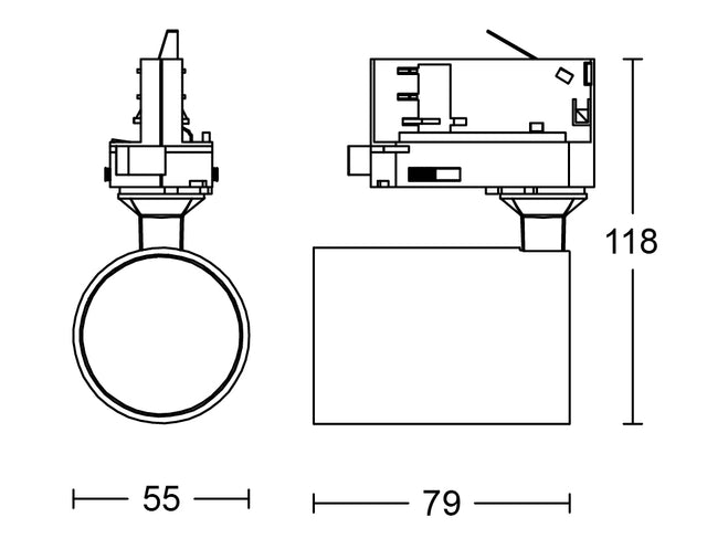 JCC Lighting JC088121 Starspot™ GU10 7W LED max IP20 Three-circuit Black