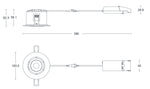 JCC Lighting JC1026/WH V50™ Pro Tilt Fire-rated LED Downlight 6W IP65 3000/4000K White