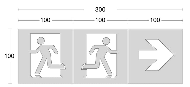 JCC Lighting JC110004 Emergency Bulkhead 3W IP65 6000K Maintained/non-maintained White with legends