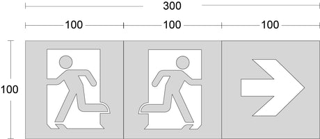 JCC Lighting JC110005 Emergency Bulkhead Self-test 3W IP65 6000K Maintained/non-maintained c/w legends