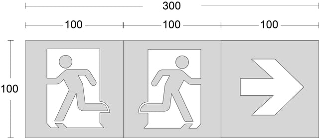 JCC Lighting JC110005 Emergency Bulkhead Self-test 3W IP65 6000K Maintained/non-maintained c/w legends