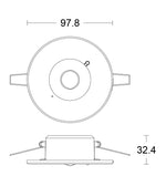 JCC Lighting JC110006 Emergency Downlight 2W IP20 6000K Non-maintained White -inc Open/Corridor lenses