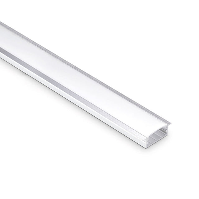 JCC Lighting JC121266 Recessed aluminium profile 2 meters opal diffuser