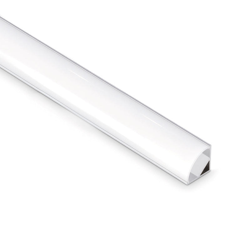 JCC Lighting JC121267 Corner mounted aluminium profile 2 meters opal diffuser