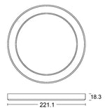 JCC Lighting JC131002 Skydisc™ Adjustable CCT Wall/Ceiling Light 18W IP20 3000/4000/5700K  Triac dim