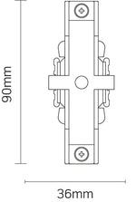 JCC Lighting JC14004BLK Mainline Mains IP20 Straight Track Connector Black