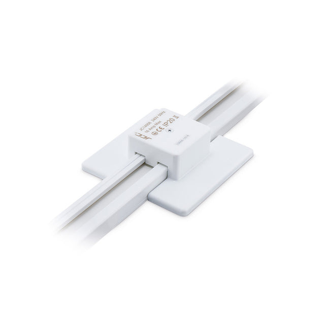 JCC Lighting JC14008WH Mainline Mains IP20 Power Feed For Track Centre White