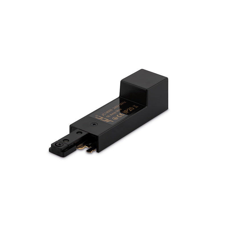 JCC Lighting JC14009BLK Mainline Mains IP20 120mm Live End With Conduit Entry Black
