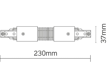 JCC Lighting JC14010WH Mainline Mains IP20 Flexible Track Connector White