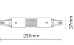 JCC Lighting JC14010BLK Mainline Mains IP20 Flexible Track Connector Black
