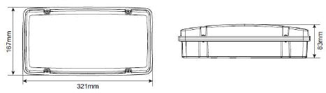JCC JC50340ST Emergency Bulkhead High Output 10W 6500K IP65 White Non-maintained Self-test